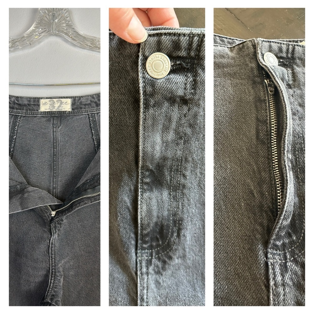Free People We The Free Florence Flare Jeans High Rise Size 32 Stretch Cotton - Picture 14 of 16
